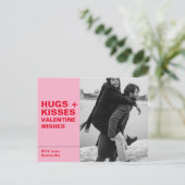 Happy Valentines Day | Foto Postkarte (Stehend Vorderseite)