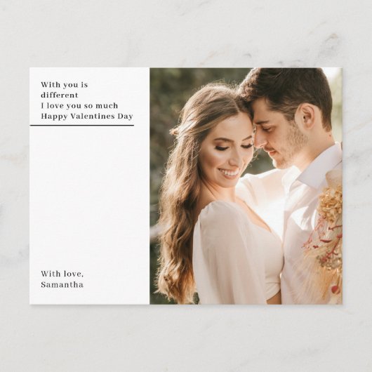 Happy Valentines Day | FOTO Postkarte (Vorderseite)