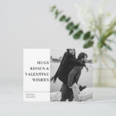 Happy Valentines Day | Foto Postkarte (Stehend Vorderseite)