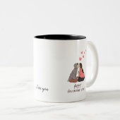 Happy Valentine's Day Foto Zweifarbige Tasse (VorderseiteRechts)