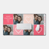 Happy Valentines Day Four Foto Collage Schreibtischunterlage (Tastatur & Maus)
