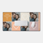 Happy Valentines Day Four Foto Collage Schreibtischunterlage (Tastatur & Maus)