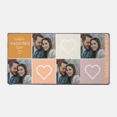 Happy Valentines Day Four Foto Collage Schreibtischunterlage (Vorderseite)