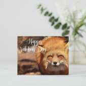 Happy Valentine's day Fox Postkarte (Stehend Vorderseite)