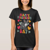 Happy Valentines Day French Bulldog Heart Love Gro T-Shirt (Vorderseite)