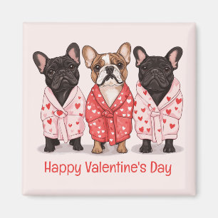 Happy Valentines Day French Bulldog Magnet