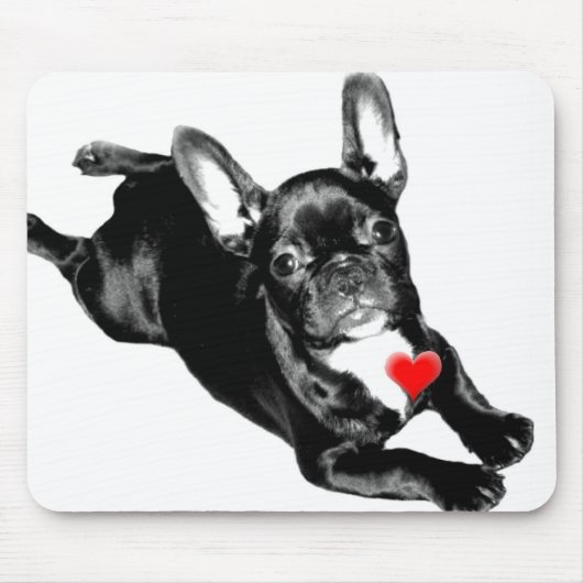 Happy Valentine's Day French Bulldog Mousepad (Vorne)
