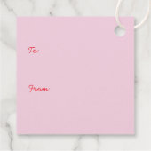 Happy Valentines Day French Bulldogs Geschenkanhänger (Rückseite)