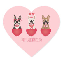 Happy Valentines Day French Bulldogs