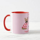 Happy Valentines Day French Bulldogs Tasse (Links)