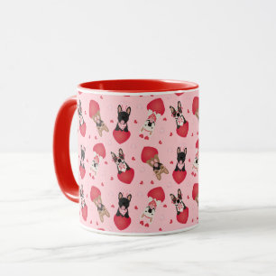Happy Valentines Day French Bulldogs Tasse