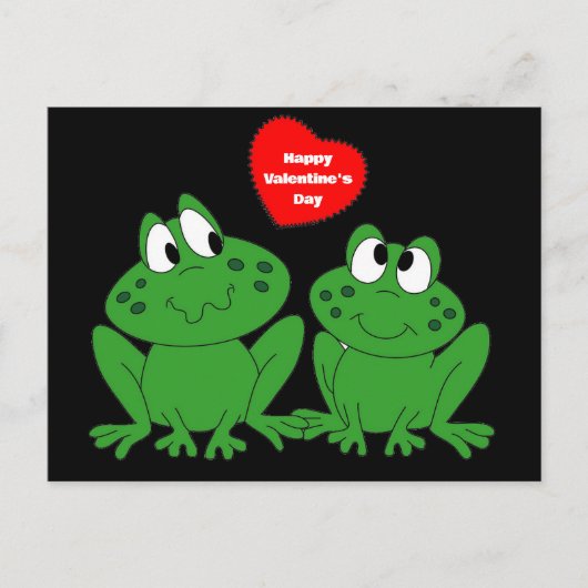 Happy Valentine's Day Frogs Postkarte (Vorderseite)