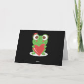 Happy Valentine's Day Frogs Weihnachtskarte Feiertagskarte (Rückseite)