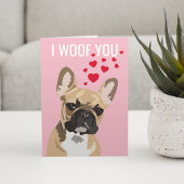 Happy Valentines Day from the Dog | French Bulldog Karte