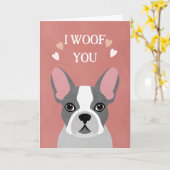 Happy Valentines Day from the Dog Karte (Gelbe Blume)