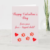 Happy Valentine's Day from the Pet Cat Dog Karte (Vorderseite)