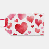 Happy Valentines Day Funny Black Cat Geschenkanhänger (Rückseite Horizontal)