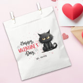 Happy Valentines Day Funny Black Cat Geschenktütchen