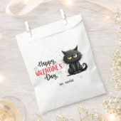 Happy Valentines Day Funny Black Cat Geschenktütchen (Ausgeschnitten)