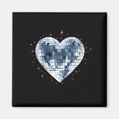 Happy Valentines Day Funny Coquette Diamond Disco Magnet (Vorne)