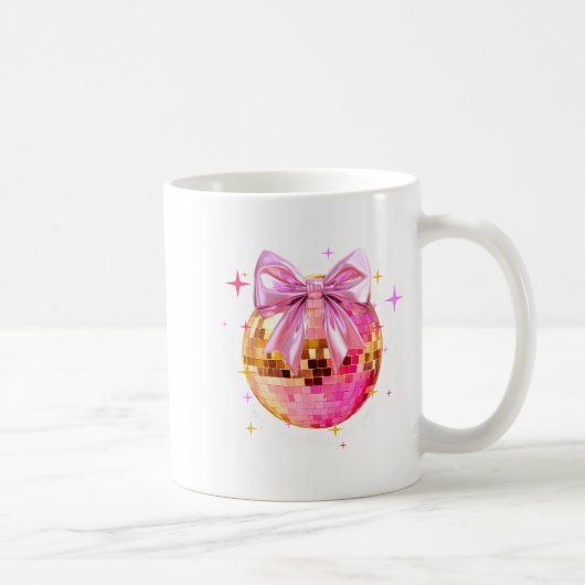 Happy Valentine's Day Funny Coquette Disco Ball Gi Kaffeetasse (Rechts)