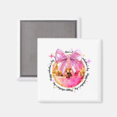 Happy Valentine's Day Funny Coquette Disco Ball Gi Magnet (Vorderseite/Rückseite)