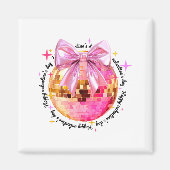 Happy Valentine's Day Funny Coquette Disco Ball Gi Magnet (Vorne)