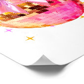 Happy Valentine's Day Funny Coquette Disco Ball Gi Poster (Ecke)