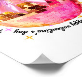 Happy Valentine's Day Funny Coquette Disco Ball Gi Poster (Ecke)