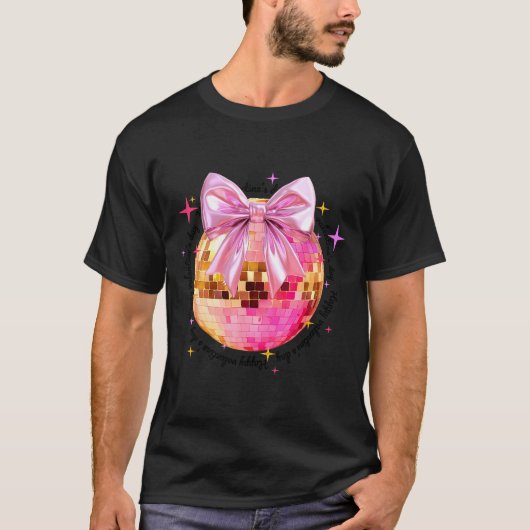 Happy Valentine's Day Funny Coquette Disco Ball Gi T-Shirt (Vorderseite)