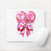 Happy Valentine's Day Funny Coquette Disco Ball He Mousepad (Mit Mouse)