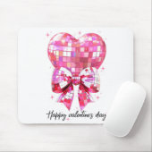 Happy Valentine's Day Funny Coquette Disco Ball He Mousepad (Mit Mouse)