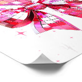 Happy Valentine's Day Funny Coquette Disco Ball He Poster (Ecke)