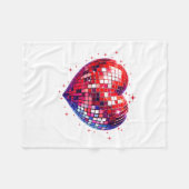 Happy Valentine's Day Funny Coquette Red Disco Bal Fleecedecke (Vorderseite (Horizontal))
