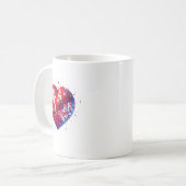 Happy Valentine's Day Funny Coquette Red Disco Bal Kaffeetasse (Vorderseite Links)