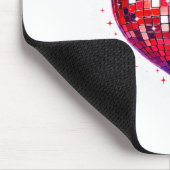 Happy Valentine's Day Funny Coquette Red Disco Bal Mousepad (Ecke)