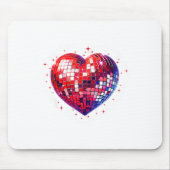 Happy Valentine's Day Funny Coquette Red Disco Bal Mousepad (Vorne)