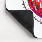 Happy Valentine's Day Funny Coquette Red Disco Bal Mousepad (Ecke)
