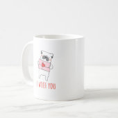 Happy Valentine's Day - Funny Dog Valentine Quotes Kaffeetasse (Vorderseite Links)