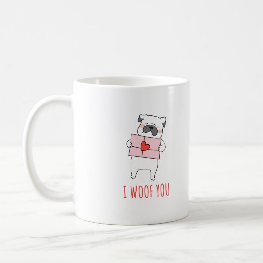 Happy Valentine's Day - Funny Dog Valentine Quotes Kaffeetasse (Links)