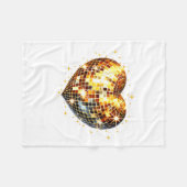 Happy Valentine's Day Funny Gold Coquette Disco Ba Fleecedecke (Vorderseite (Horizontal))