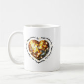 Happy Valentine's Day Funny Gold Coquette Disco Ba Kaffeetasse (Links)