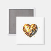Happy Valentine's Day Funny Gold Coquette Disco Ba Magnet (Vorderseite/Rückseite)
