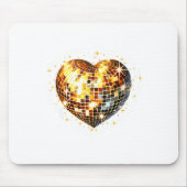 Happy Valentine's Day Funny Gold Coquette Disco Ba Mousepad (Vorne)