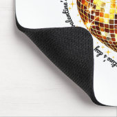 Happy Valentine's Day Funny Gold Coquette Disco Ba Mousepad (Ecke)