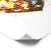 Happy Valentine's Day Funny Gold Coquette Disco Ba Poster (Ecke)