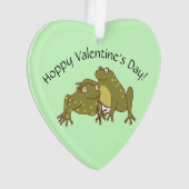 Happy Valentines Day Funny Hoppy Frogs in Liebe Ornament (Vorderseite)