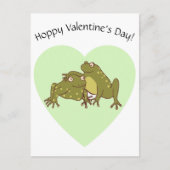 Happy Valentines Day Funny Hoppy Frogs in Liebe Postkarte (Vorderseite)