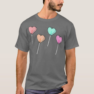Happy Valentine's Day Funny Lollipop Herz Grafik T-Shirt