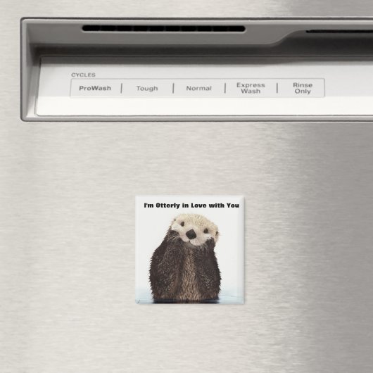 Happy Valentines Day Funny Otter Magnet (In Situ (Geschirrspüler))